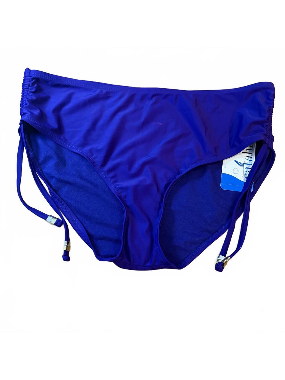 Catalina Women's High Waist Swim Bottoms XL (16-18) Purple Summer Vacation NWT